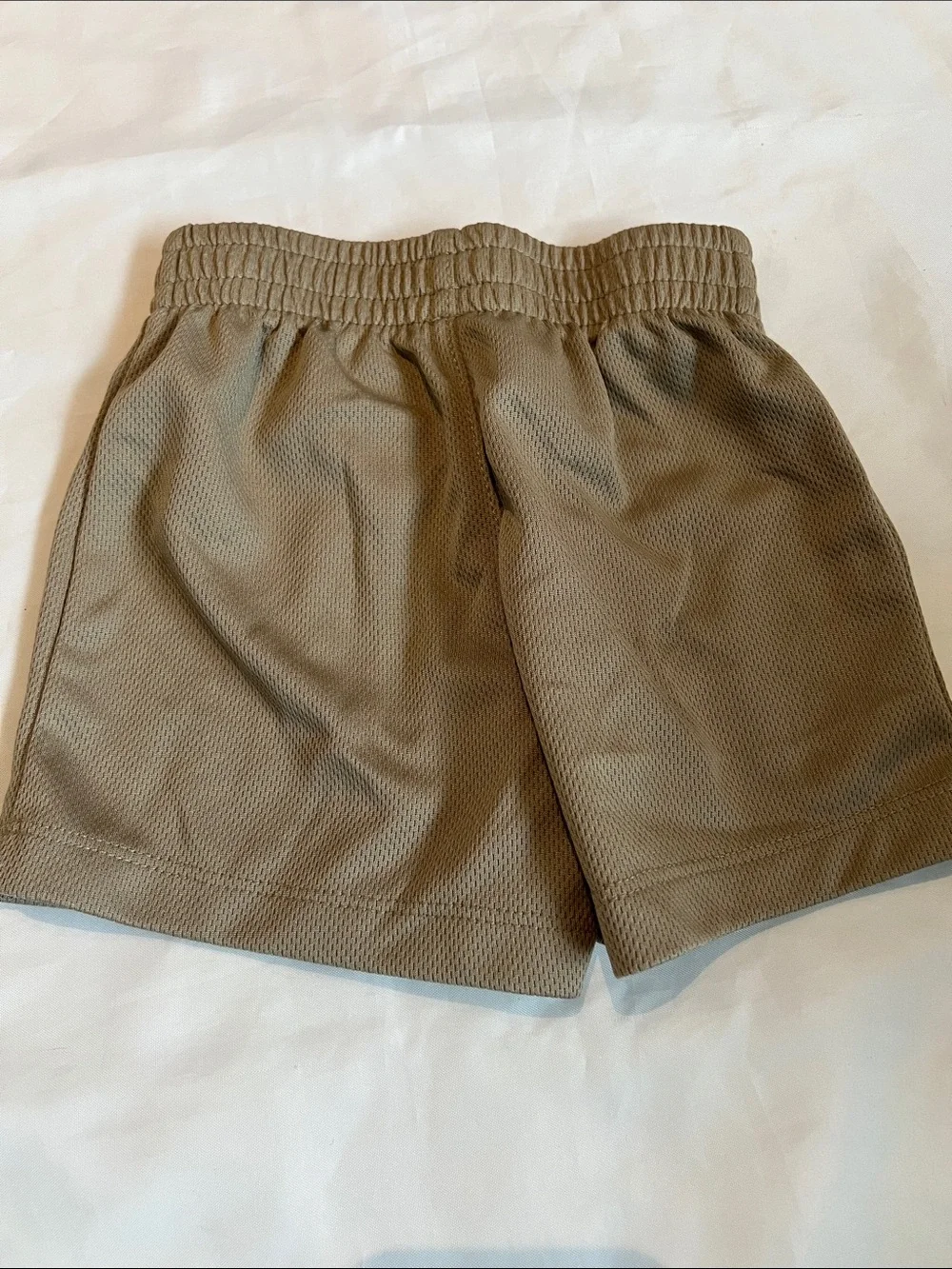 “Bundle 10/$13” Nike 18m toddler boy Tan Mesh Athletic Shorts with Black Swoosh